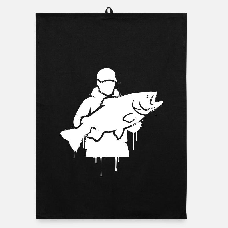 Fierté de pêcheur : silhouette classique de pêcheur Torchon bio