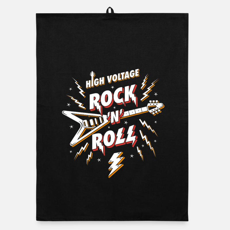Guitare rock n roll haute tension Torchon bio