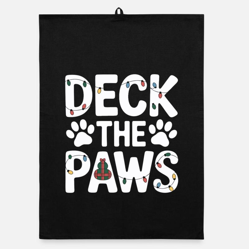 Deck the Paws Weihnachtsfeier Organic Geschirrtuch