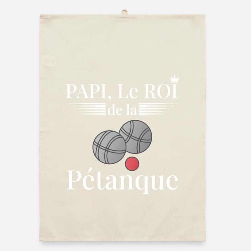 Opa König von Pétanque Einzigartiges Opa-Geschenk Organic Geschirrtuch