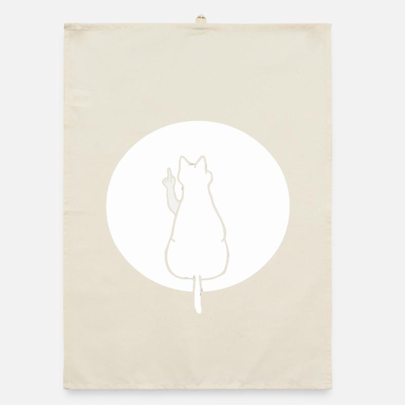 Cat Cats Cat Kitten Kitty Middle Finger Organic dish towel