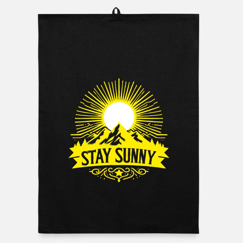 Reste ensoleillé - Soleil blanc Torchon bio