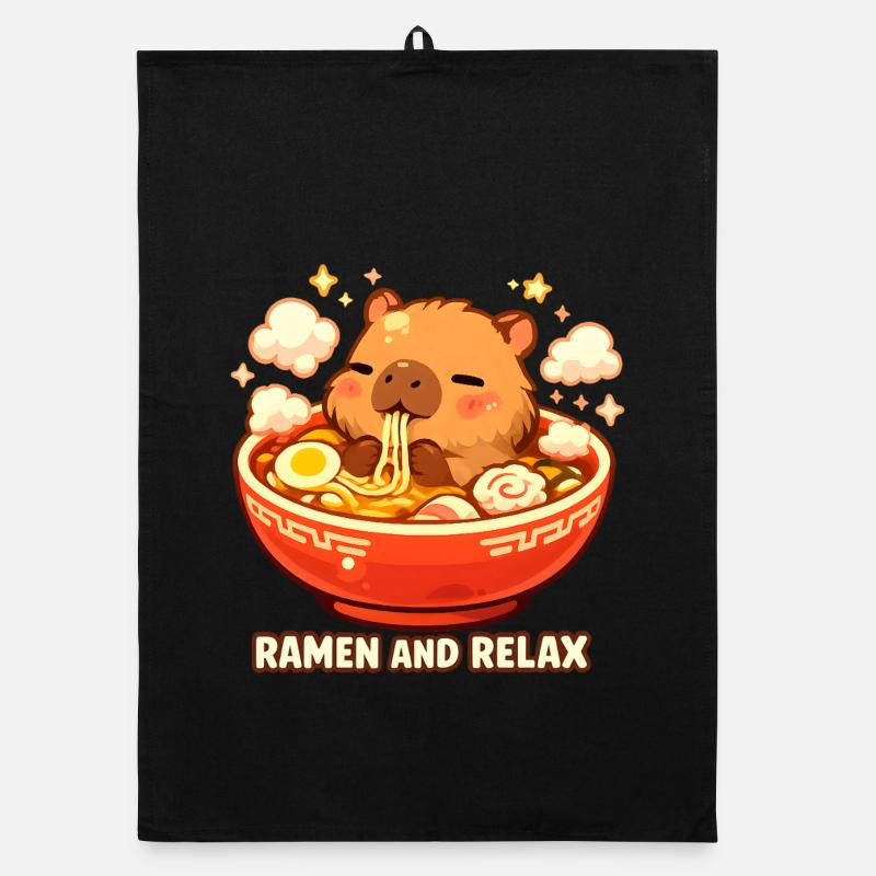Ramen and Relax Organic dish towel