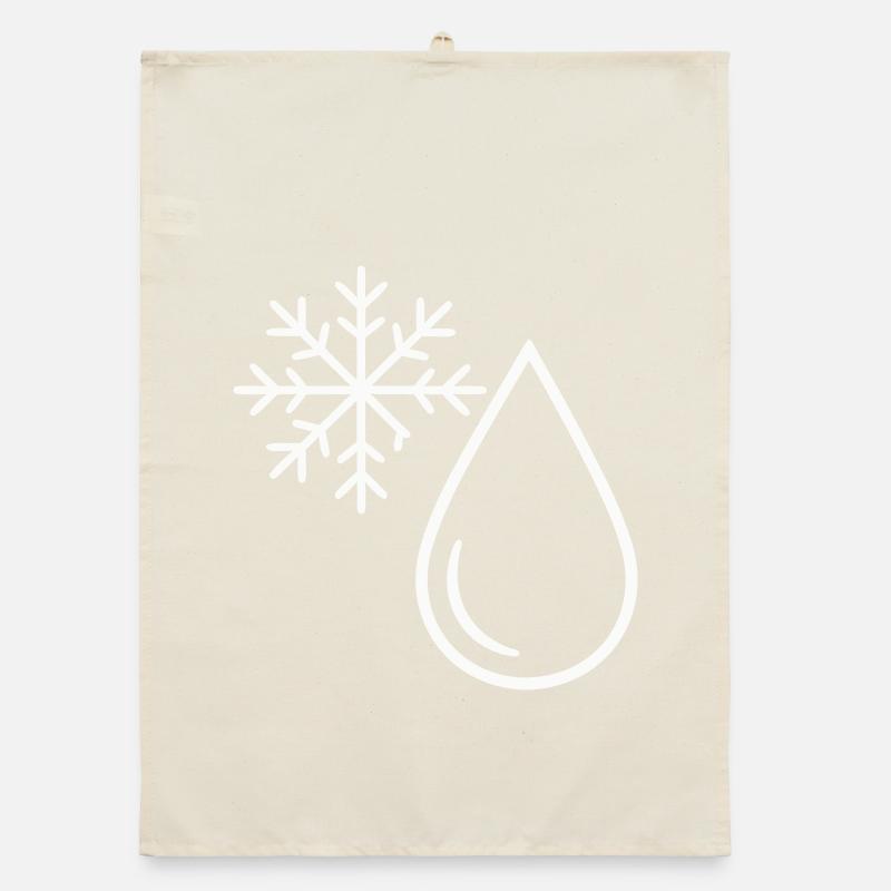 Neige et Goutte Minimaliste Torchon bio