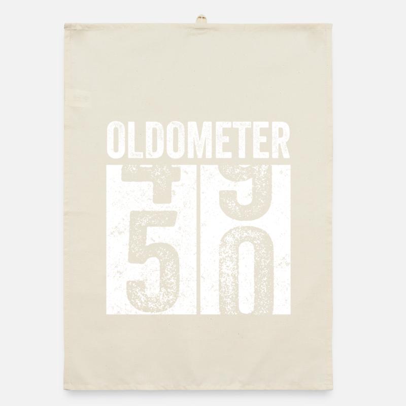 Oldometer 50 – 50e anniversaire drôle Torchon bio