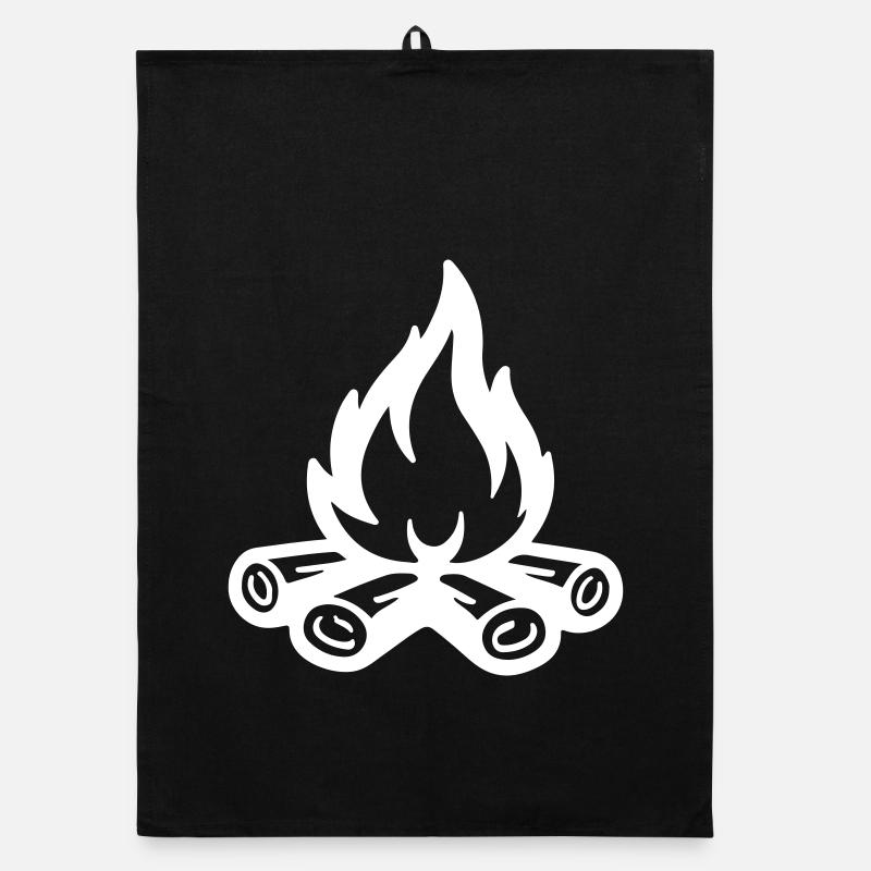 Flamme symbolique du feu de camp Torchon bio
