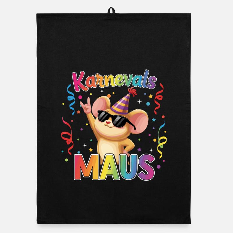 Karnevalsmaus Köln Karneval Rock Geschenk Organic Geschirrtuch
