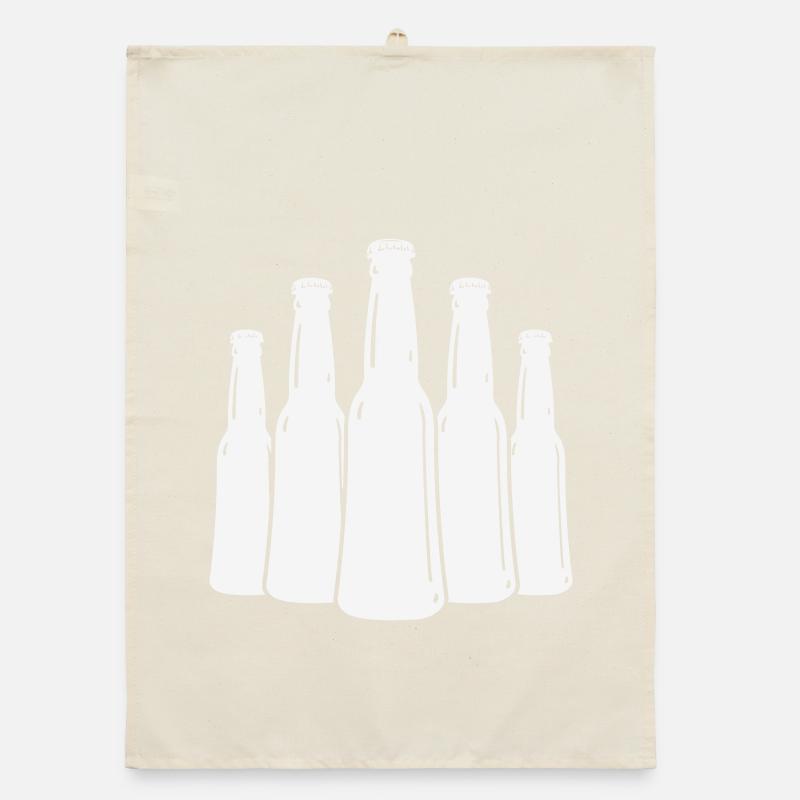 Silhouette des bouteilles de bière Torchon bio