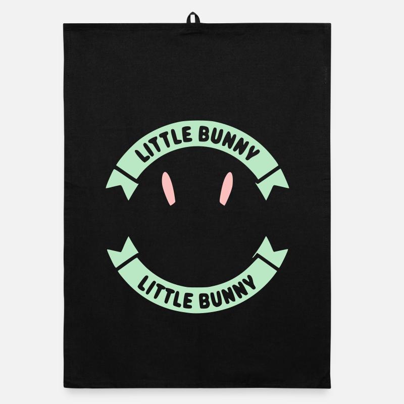 Badge du logo du petit lapin Mignon Torchon bio