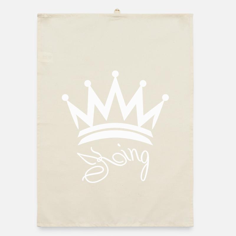 King Valentinstag, Hochzeitstag oder Paar Design Organic Geschirrtuch