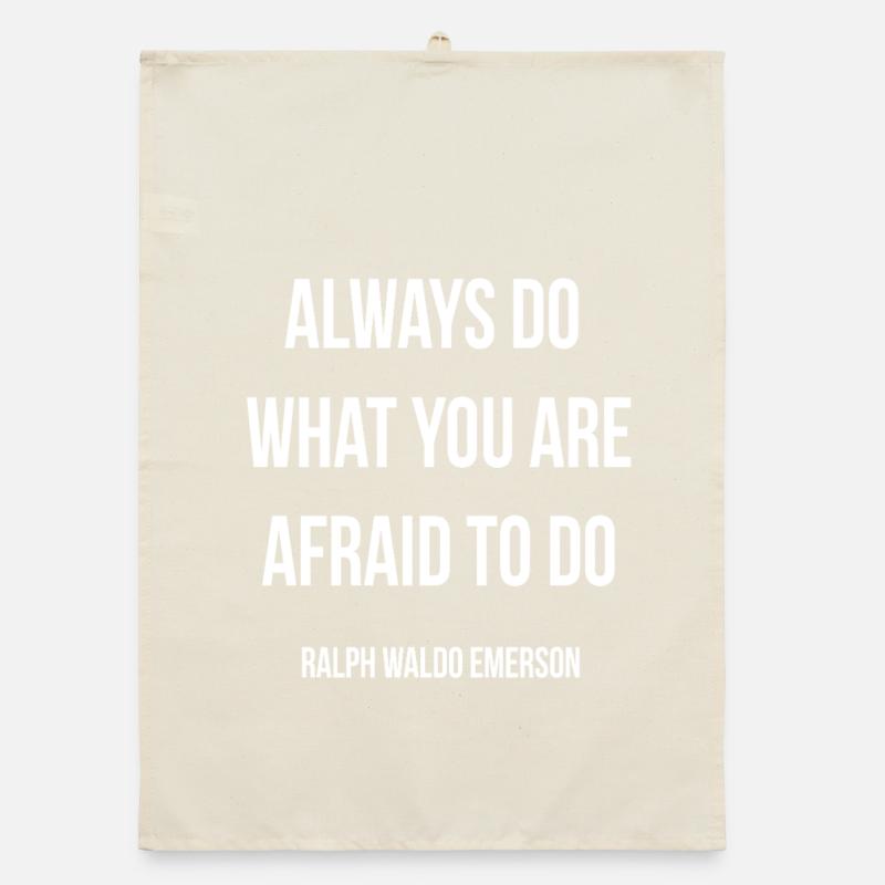 Dare to Do Emerson Quote Tee Organic dish towel