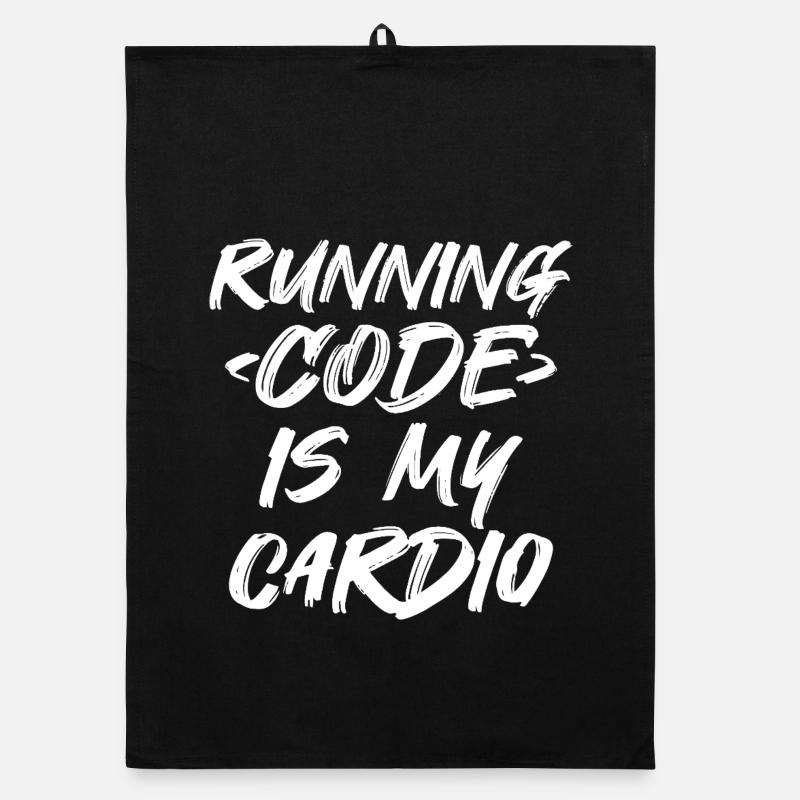 Ingénieur logiciel drôle Gymnase de cardio pour programmeurs Torchon bio
