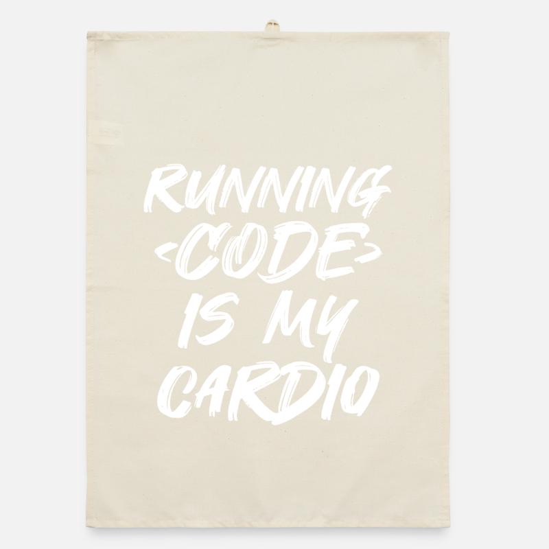 Funny Software Engineer Cardio Gym For Programmers Organic dish towel