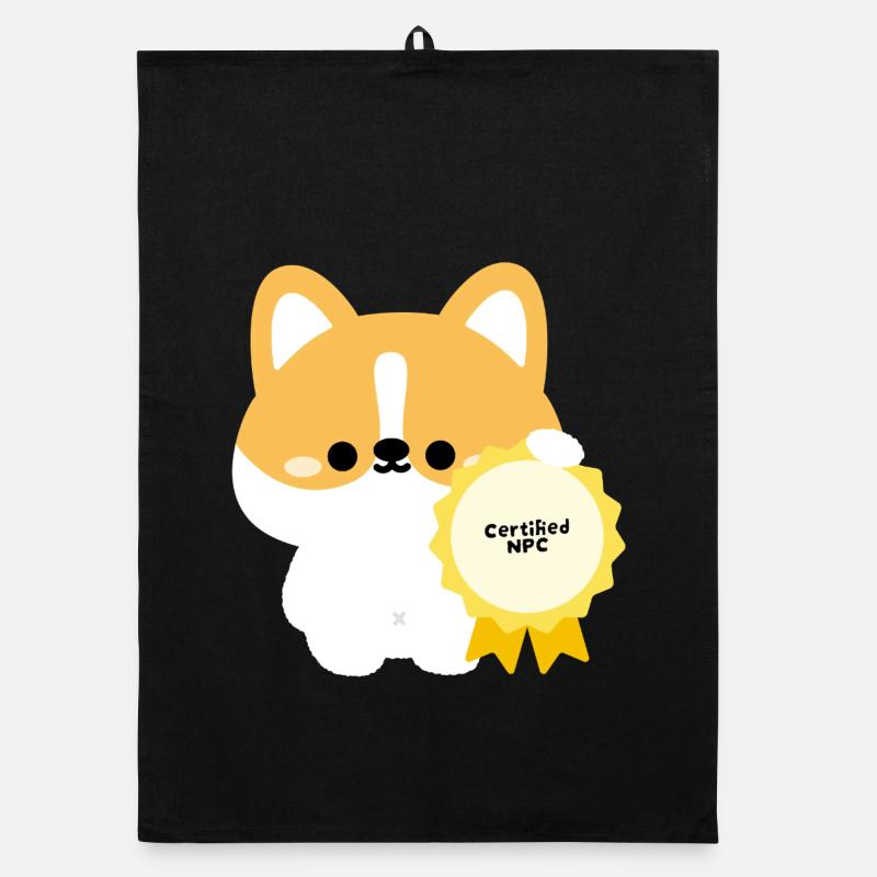 Certified NPC Corgi  Organic dish towel
