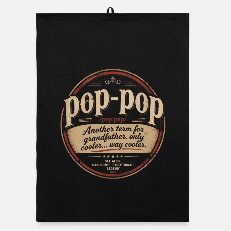 Pop-Pop-Definition – Cooler und legendärer Opa Organic Geschirrtuch
