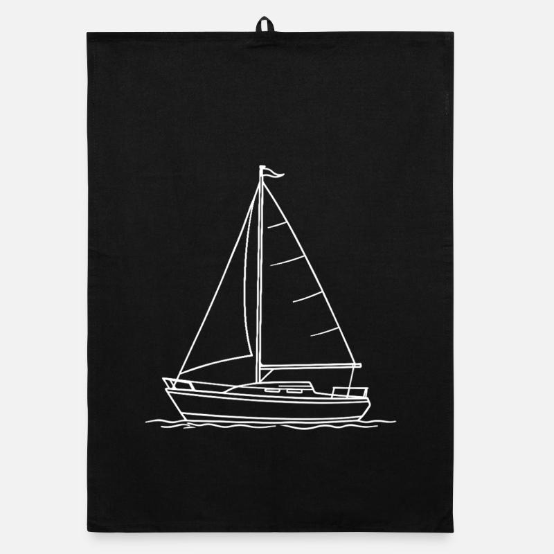 Sailboat Organic dish towel