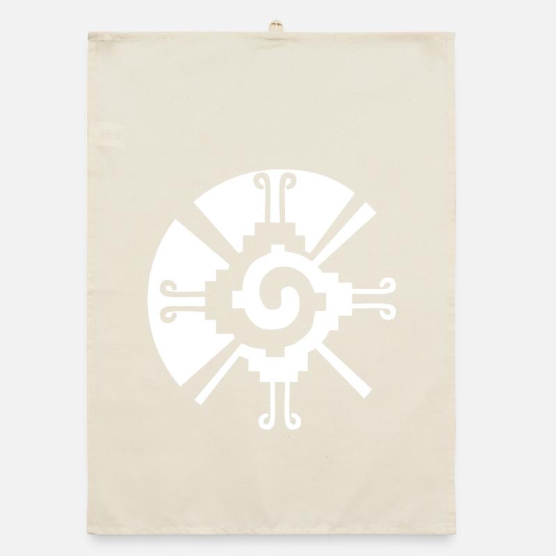 Solar Geometric Pattern (White) Organic dish towel