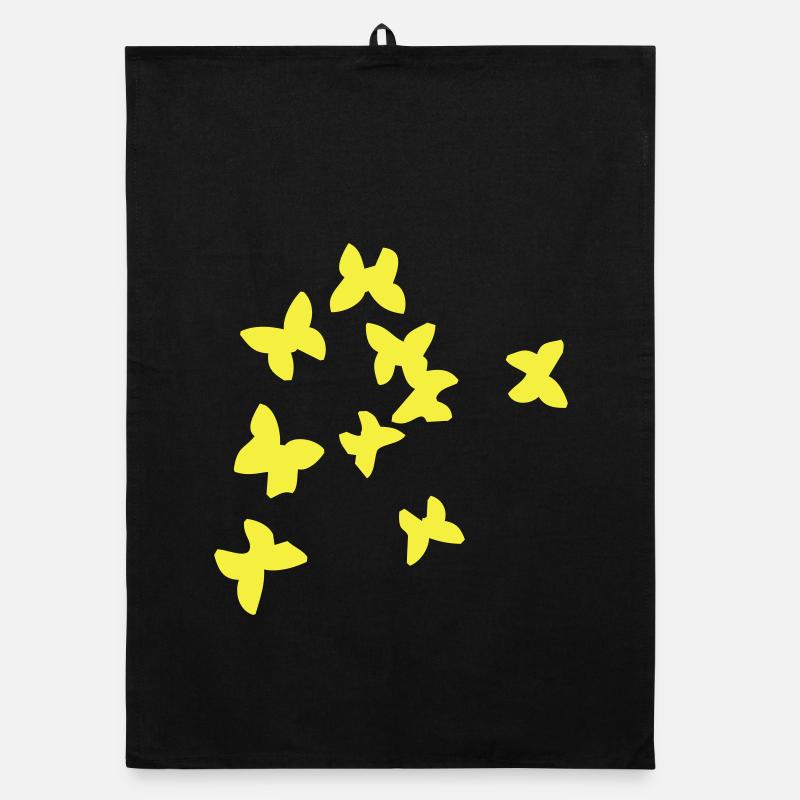 Oiseaux d'été jaune Torchon bio
