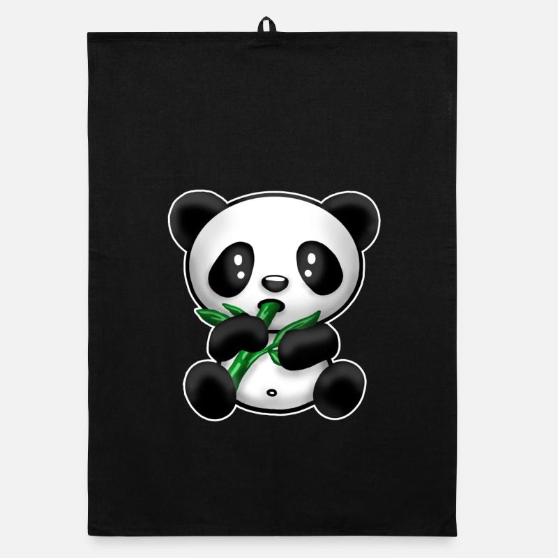 Panda avec du bambou Torchon bio