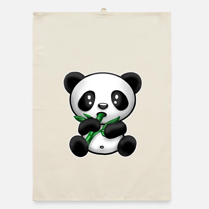 Panda with bamboo Organic dish towel