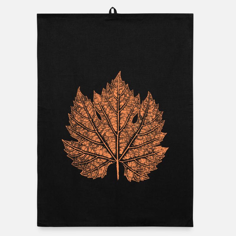 Wine / Leaf / Autumn Organic dish towel