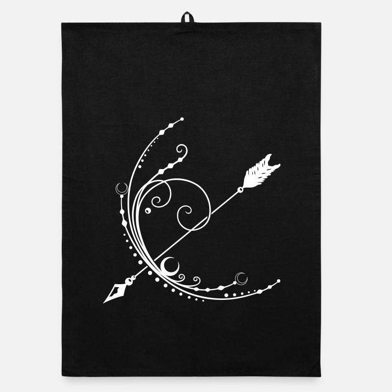 Bow and arrow Moon Crescent Organic dish towel