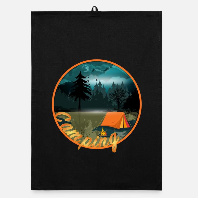 wildly romantic camping with campfire romance Organic dish towel