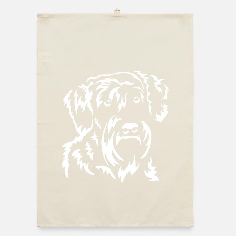 Schnauzer head "Black Edition" Organic dish towel