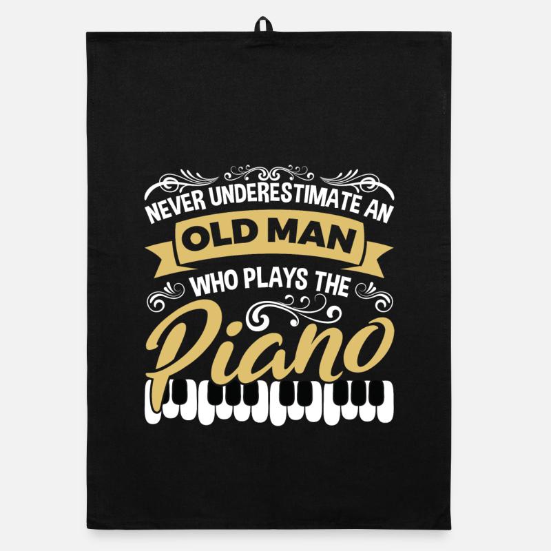 Old Pianist Organic dish towel