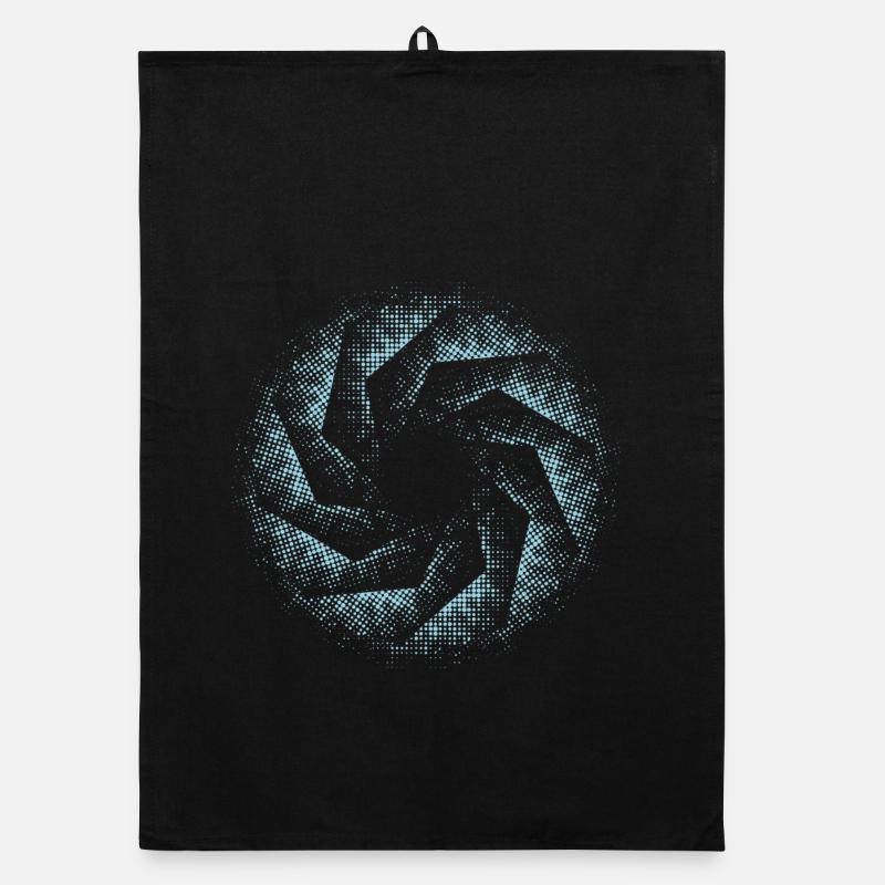 dotted shape gyroscopic polygon pinwheel gear Organic dish towel