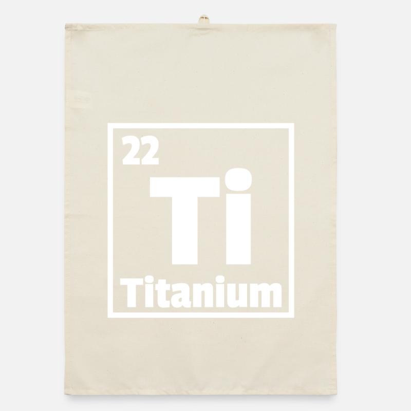 Titanium Ti Periodic Table of Elements Organic dish towel