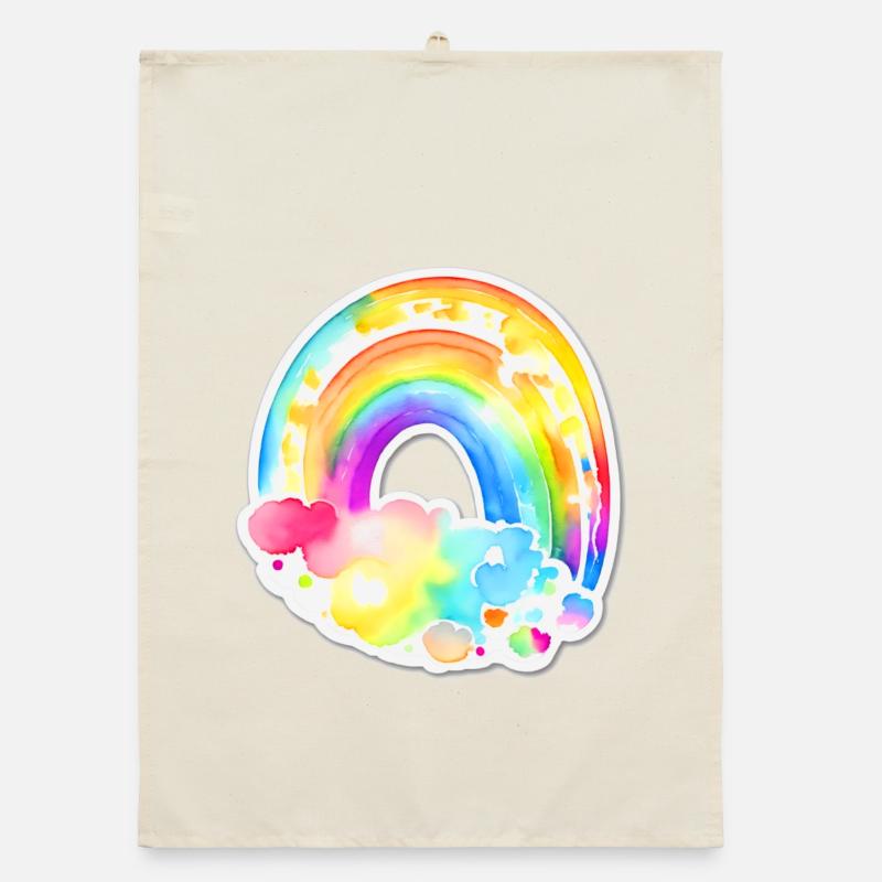 Rainbow Organic dish towel