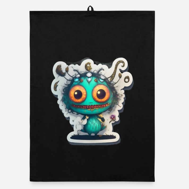 Monsters Organic dish towel