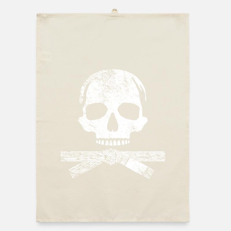 Kampfkunst Schädel Organic Geschirrtuch