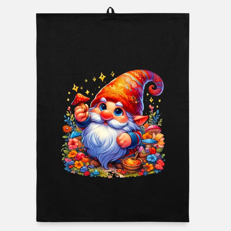 Gnome Goblin Elf Organic dish towel