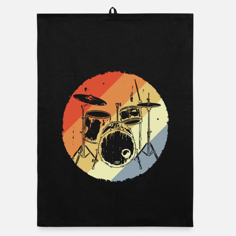 Drums Retro Organic dish towel