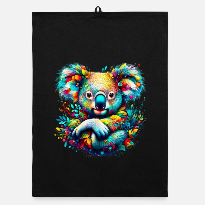 Koala - Organic Geschirrtuch - Schwarz