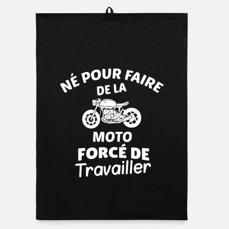 Engagiertes und fleißiges Motorradmuster Organic Geschirrtuch