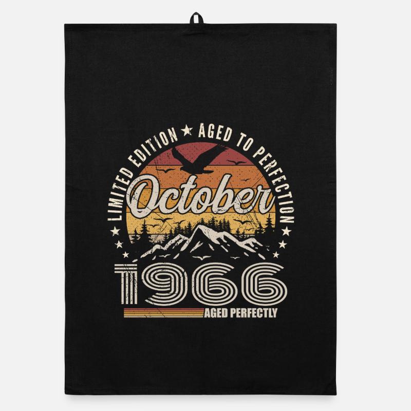 October 1966 Birthday Gift - October 1966 Organic dish towel