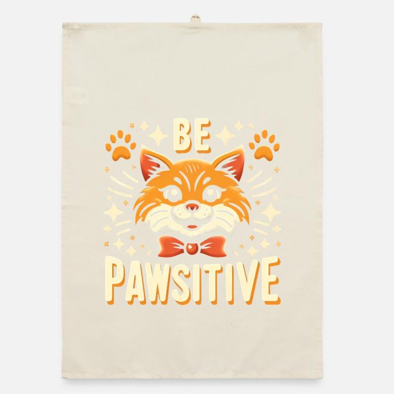 Be pawsitive süße Katze Organic Geschirrtuch