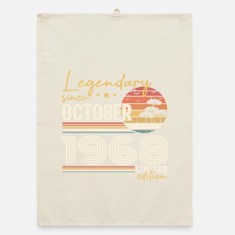 October 1968 Gift - Awesome Since October 1968 Organic dish towel