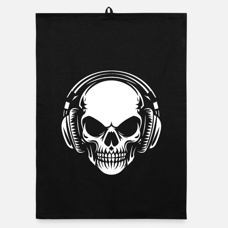 Crâne avec casque Torchon bio