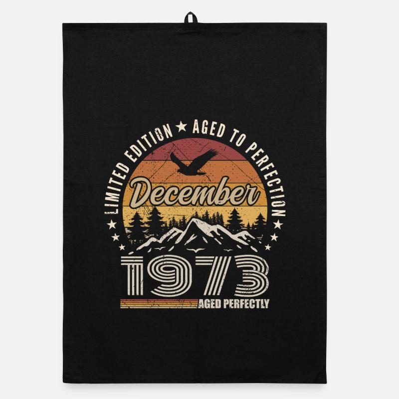 Dezember 1973 Originalausgabe Dezember-Geschenk Organic Geschirrtuch