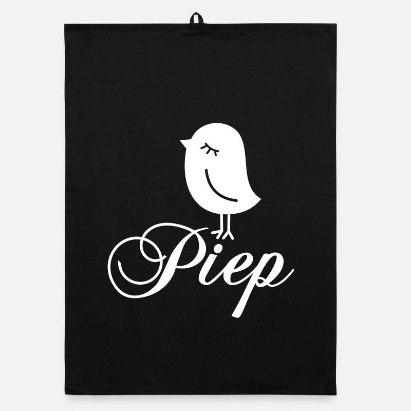 Sparrow Beep – Beeping Bird Cartoon Motif Organic dish towel