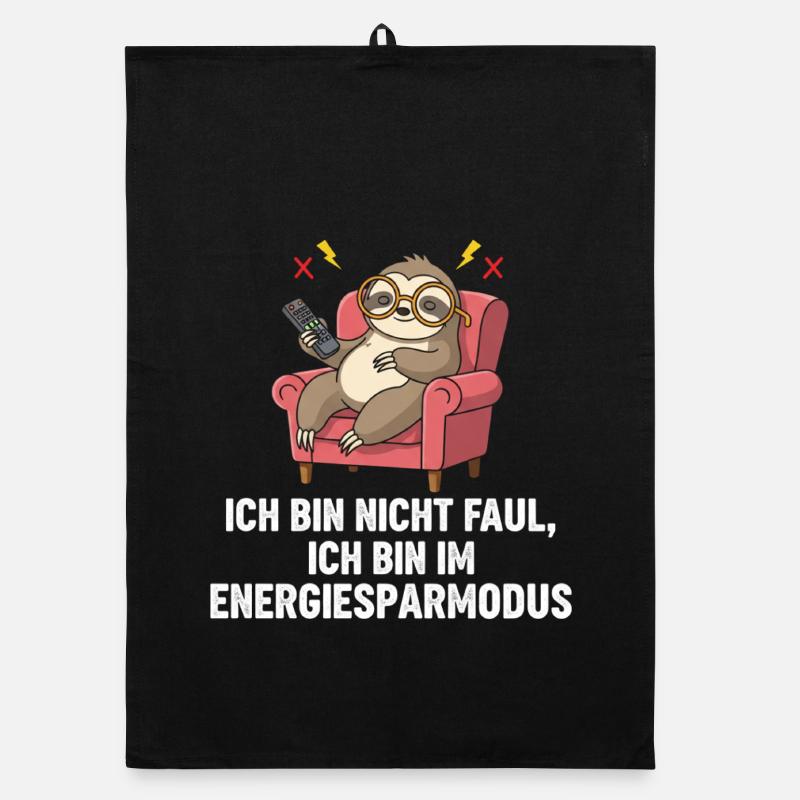 Energy mode sloth in relax Organic dish towel