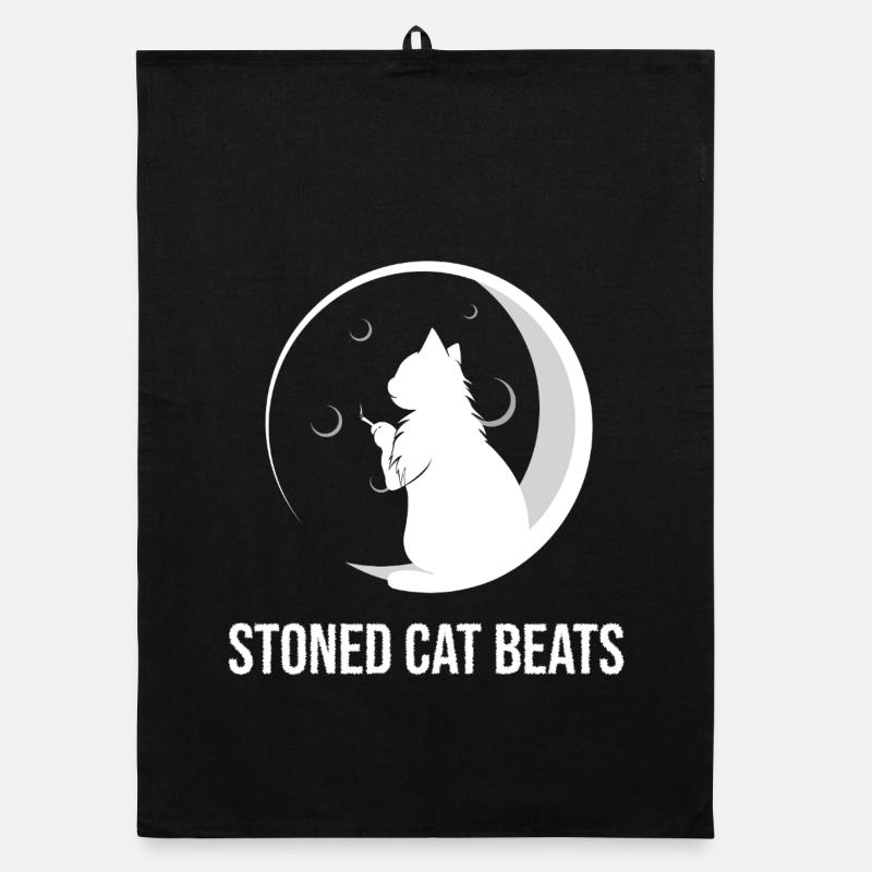stonedCatBeats_YT_White_Transparent_800x800 Organic Geschirrtuch