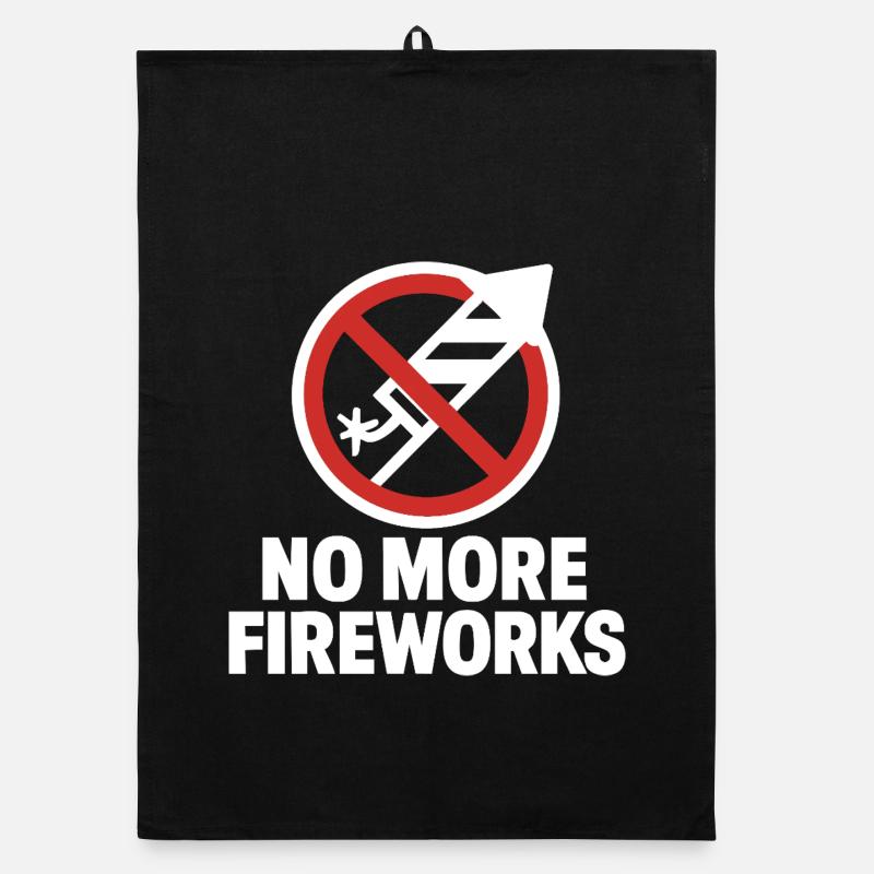 No More Fireworks – Silvester Edition Organic Geschirrtuch