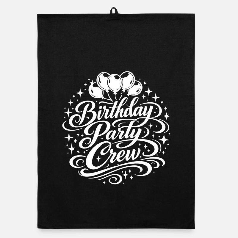 Équipe de fête d’anniversaire Torchon bio