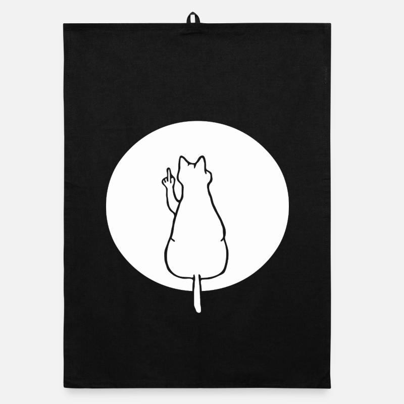 Chat chats chaton chat doigt d’honneur Torchon bio