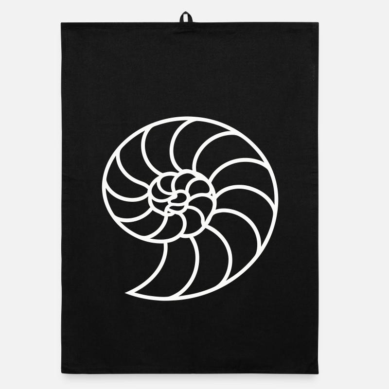 Spirale Nautile Blanche Torchon bio